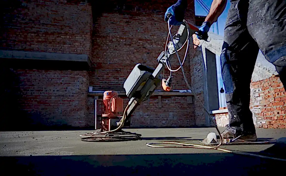 Special modern equipment for high quality floor installation.