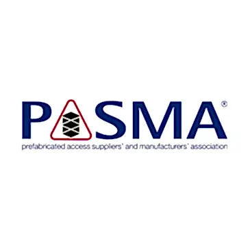 PASMA logo, representing the Prefabricated Access Suppliers' and Manufacturers' Association, emphasizing safety and standards in access equipment relevant to drilling and demolition services.